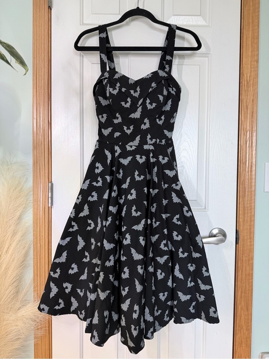 Vixen by Micheline Pitt Dresses & Skirts - Vixen by Micheline Pitt Black Dress with Gray Bat Print